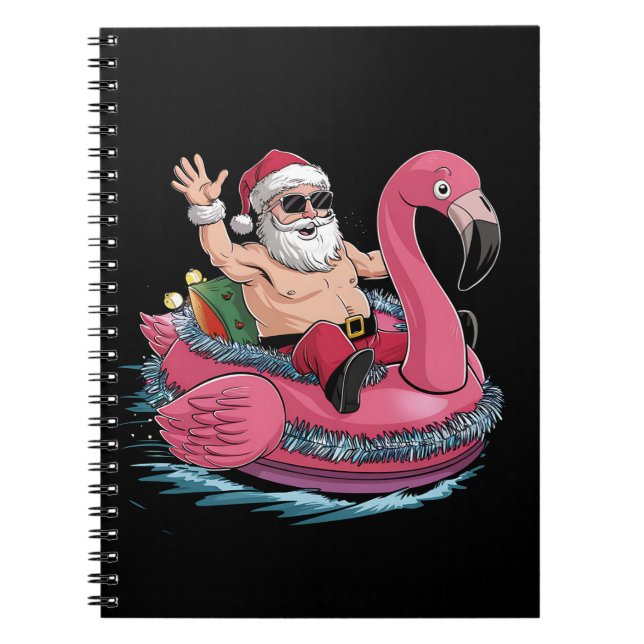 Tomte Flamingo Flotte Jul I Juli Sommar Anteckningsbok (Framsidan)