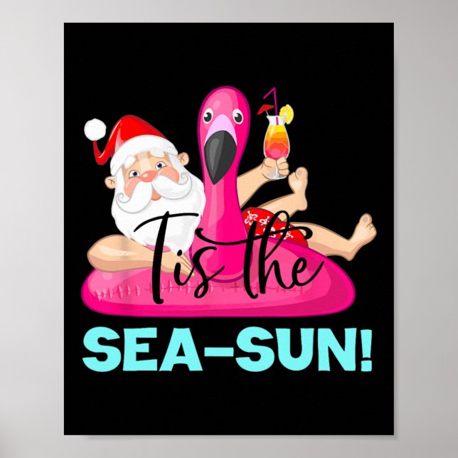 Tomte Flamingo Flotte Tis The Hav-sols Jul Poster (Framsidan)