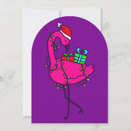 tomte flamingo julbelysning xmas semester inbjudningar