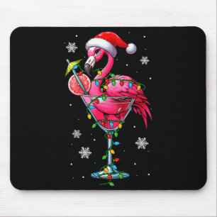 Tomte Flamingo På Svans Gles Jul Färgglad Ljus Musmatta