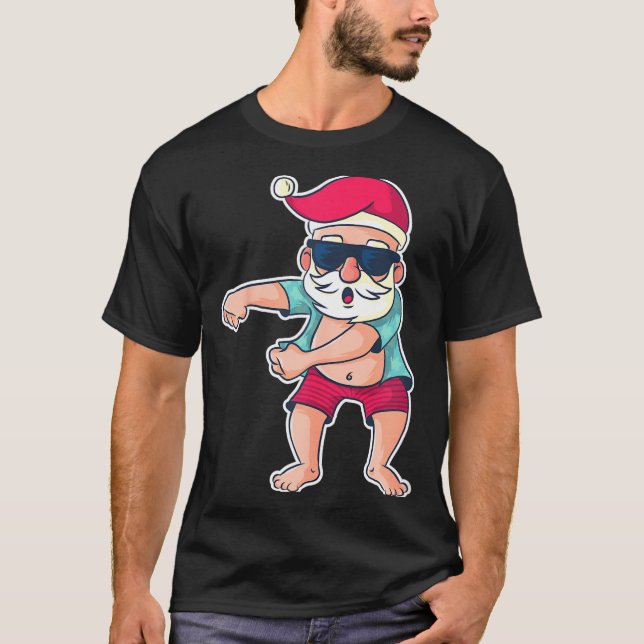 Tomte Floss Dans Jul X-mas Present  T Shirt (Framsida)
