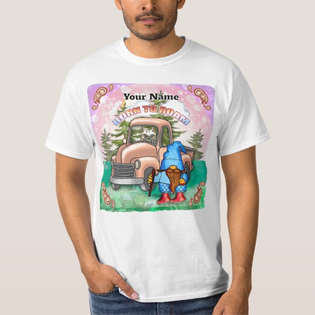 Tomte född att ströva t shirt (Framsida)