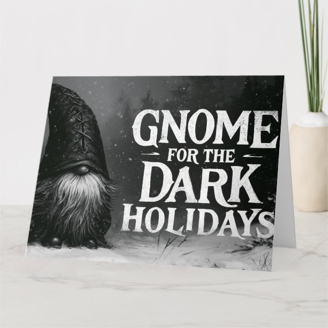 Tomte för de mörka högtiderna Skräckinjagande vint Kort (Framsida)