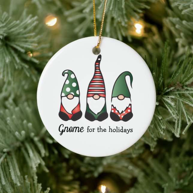 Tomte för helgdagar julgransprydnad keramik (Träd)