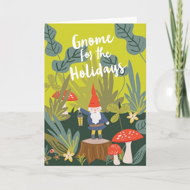 Tomte för högtiderna helgkort (Framsida)