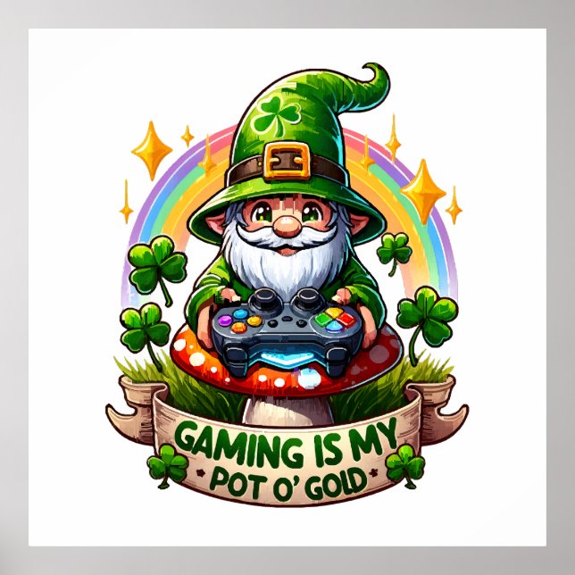 Tomte för St. Patricks-dagen för spelare Poster (Framsidan)