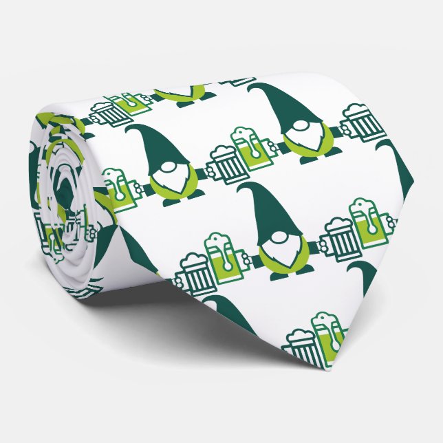 Tomte för St. Patrick's Day med ölmugg Slips (Rullad)