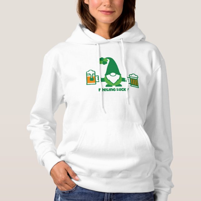 Tomte för St. Patrick's Day med ölmugg T Shirt (Framsida)
