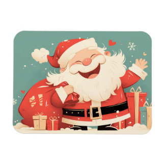 Tomte förbereder julklappar magnet