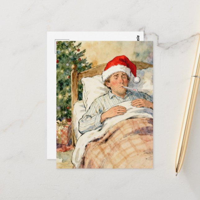 Tomte förde med sig influensan vykort (Fram/Back In Situ)