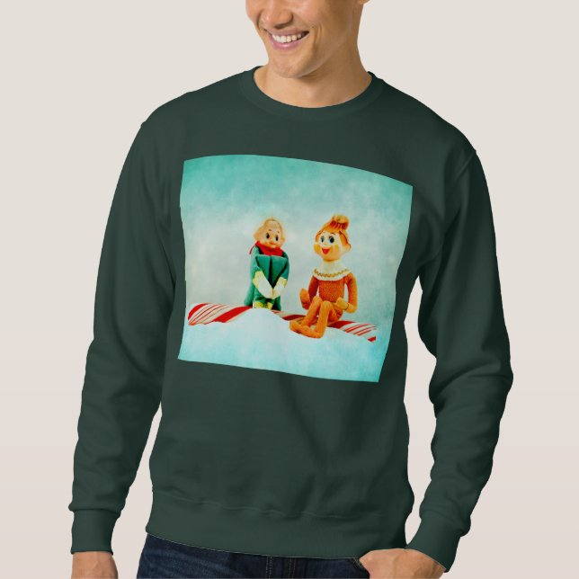 Tomte Första Dejt Långärmad Tröja (Framsida)