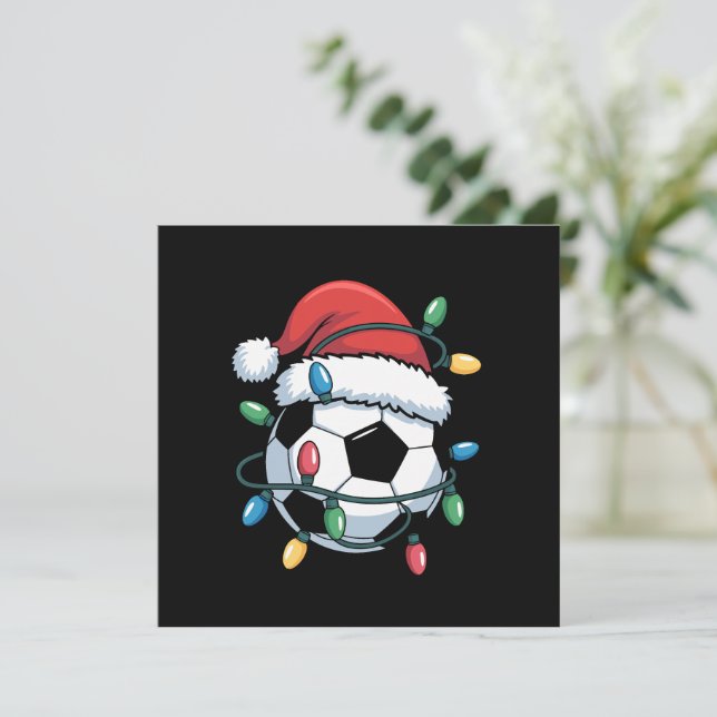 Tomte Fotboll Boll Sport Jul Fotbollsspelare Julkort (Stående Fram)