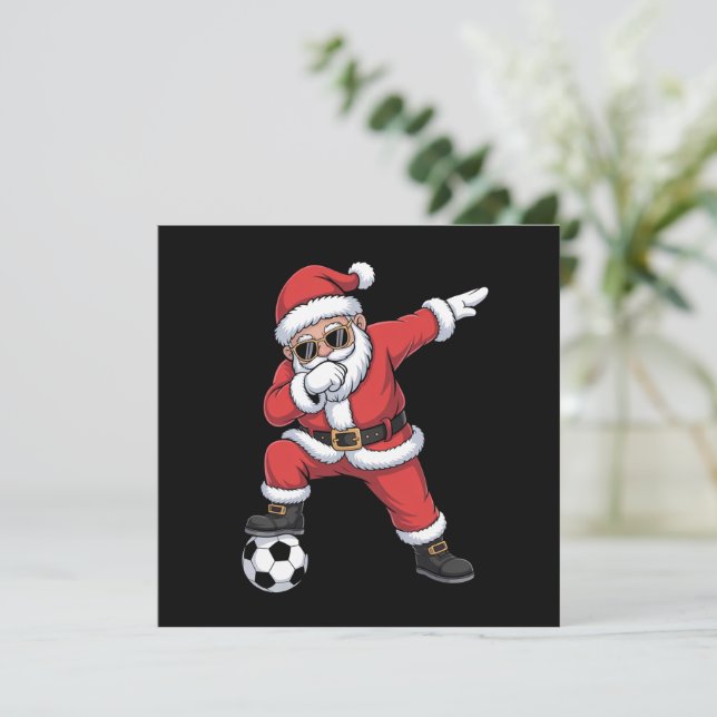 Tomte fotboll dabba tomte gåva jul julkort (Stående Fram)