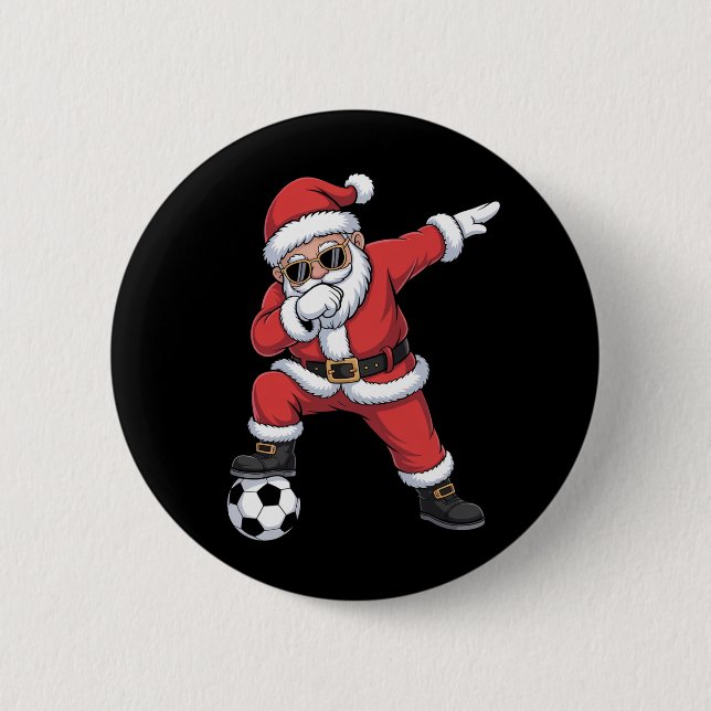 Tomte Fotboll Dabbing Tomte Julpresent Jul Knapp (Framsida)