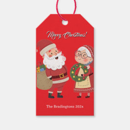 Tomte fru Tomte God Jul Presentetikett