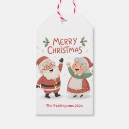 Tomte fru Tomte God Jul Presentetikett