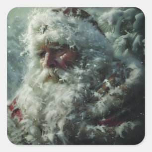 Tomte Fyrkantigt Klistermärke
