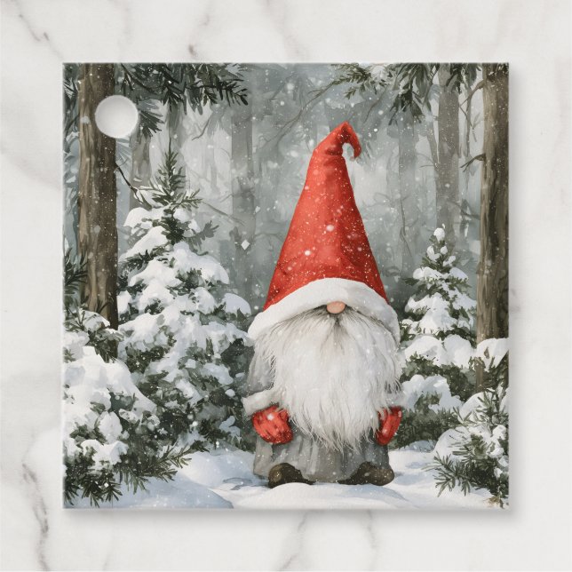 Tomte Gåvor Etiketter (Framsida)