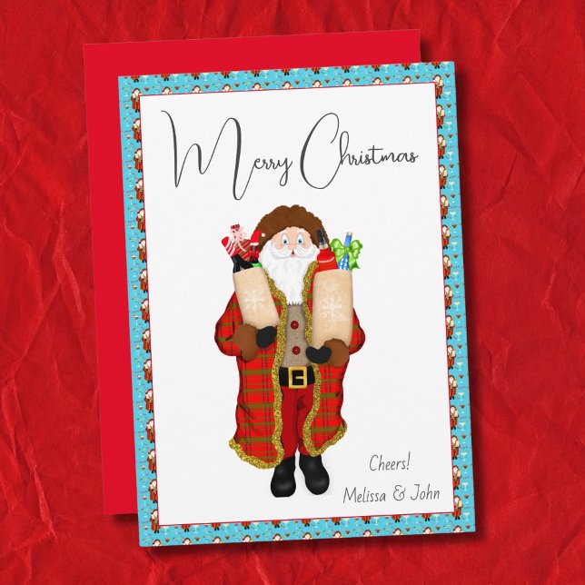 Tomte ger julöl jul  julkort (Skapare uppladdad)