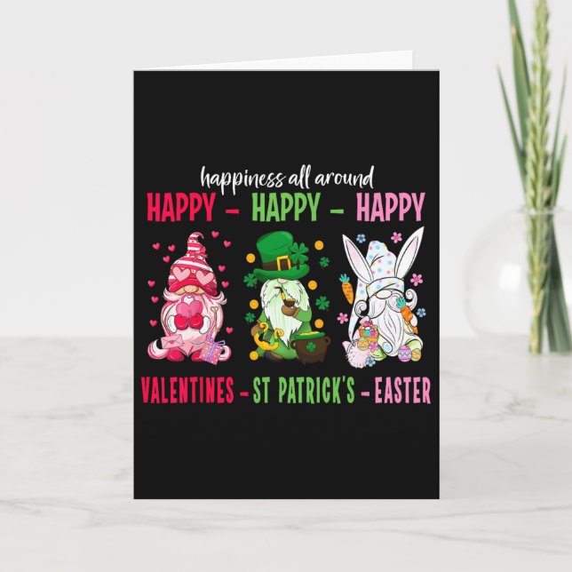 Tomte Glad Alla hjärtans dag St Patrick Påsk Lycka Kort (Framsida)