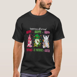 Tomte Glad Alla Hjärtans Dag St Patrick Påsk Lycka T Shirt