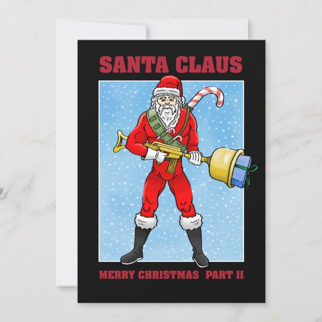 Tomte Glad Jul Del 2 Julkort (Framsida)