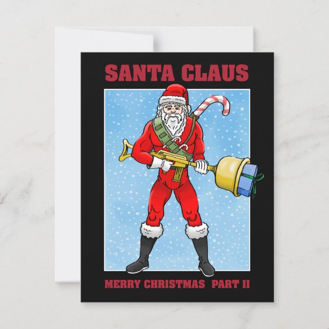Tomte Glad Jul Del 2 Julkort (Framsida)