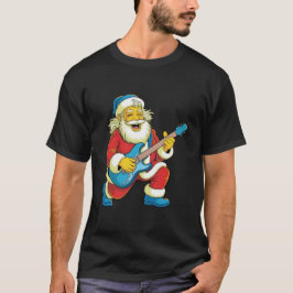 Tomte glatt spelar gitarr på julen t shirt