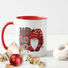 Tomte Gnome Leopardtryck Ho Ho Ho Jul Mugg