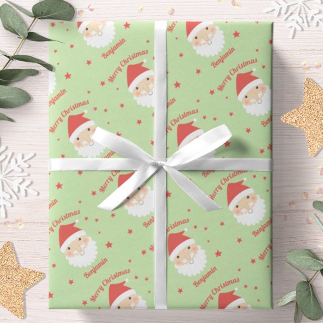 Tomte God Jul Personligt Namn Presentpapper (Skapare uppladdad)