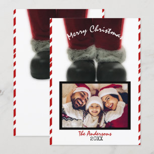 Tomte God Jul Semester Fotokort Inbjudningar