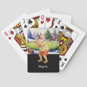 Tomte golfar iförd hawaiiskjorta casinokort