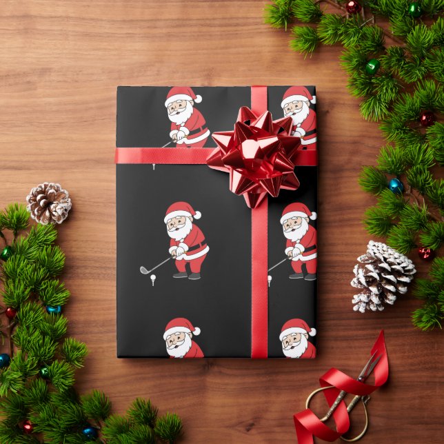 Tomte Golfklubb Jul Golfare Xmas Högtid Presentpapper (Julgåva)