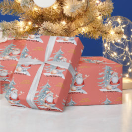 Tomte Gran Jul Röd Presentpapper