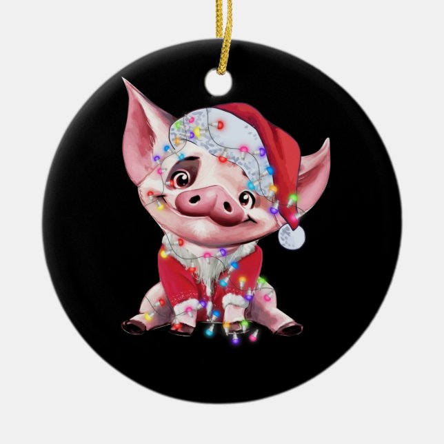 Tomte Gris Julbelysning Gris Älskare Jul Julgransprydnad Keramik (Framsidan)