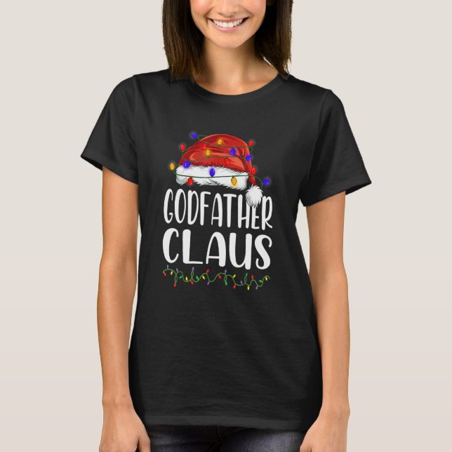 Tomte Gudfarbror Jul Matchande Familj T Shirt (Framsida)