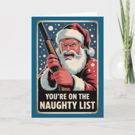 Tomte Gun Busiga Lista Anpassad Vintage Jul Kort