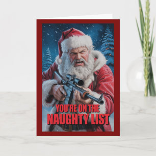 Tomte Gun Du Är På Den Stygga Listan 2A Kort