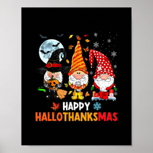 Tomte Hallothanksmas Halloween Tackgivelse Kristus Poster