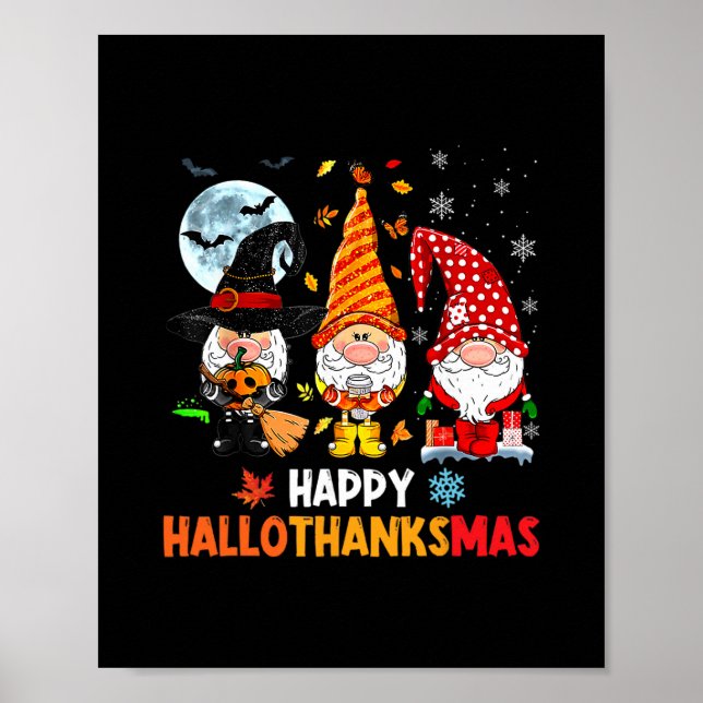 Tomte Hallothanksmas Halloween Tackgivelse Kristus Poster (Framsidan)