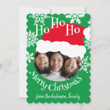 Tomte Hatt Foto Ho Ho Ho God Jul Grön