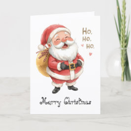Tomte Ho Ho Ho & fantasifull hälsning  Kort
