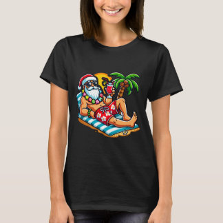 Tomte i badbyxor sommar jul strandfest t shirt