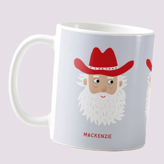 Tomte i cowboyhatt jul anpassad text kaffemugg