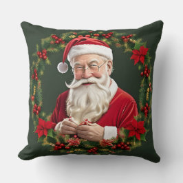 Tomte i en festlig krans kudde