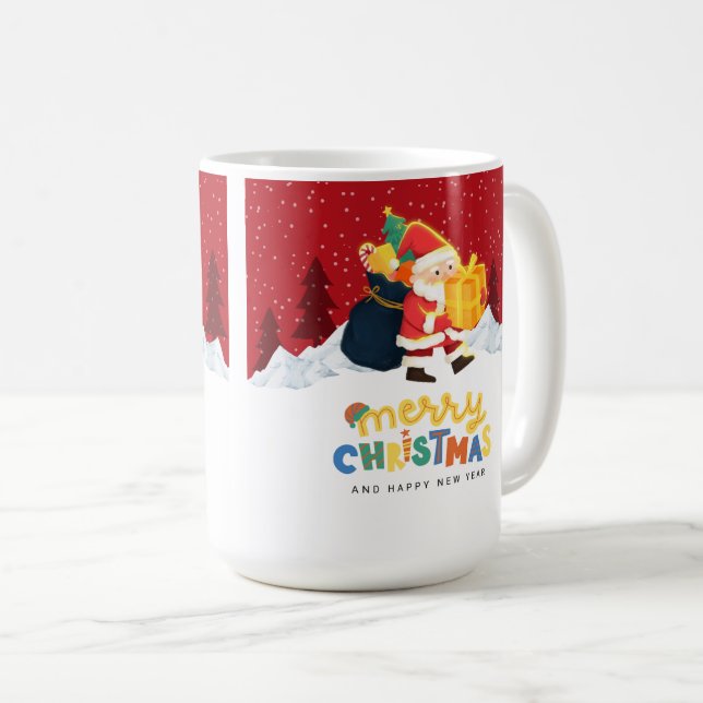 Tomte i en magisk vintersaga - Glad Kaffemugg (Framsida höger)
