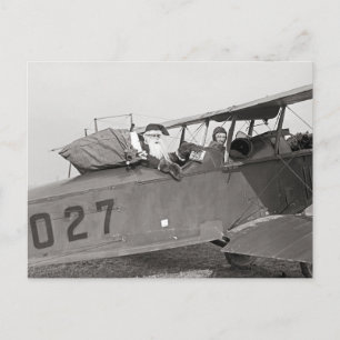Tomte i ett flygplan, 1921 helg vykort