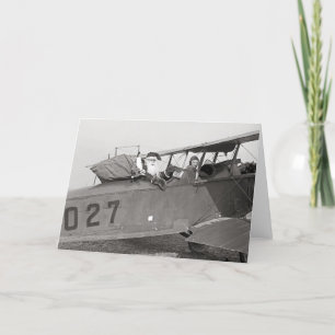 Tomte i ett flygplan, 1921 helgkort