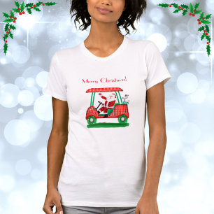 Tomte i golfkärra God Jul T-Shirt