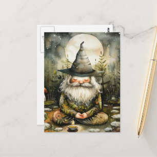 Tomte i hans Zen-trädgård Vykort